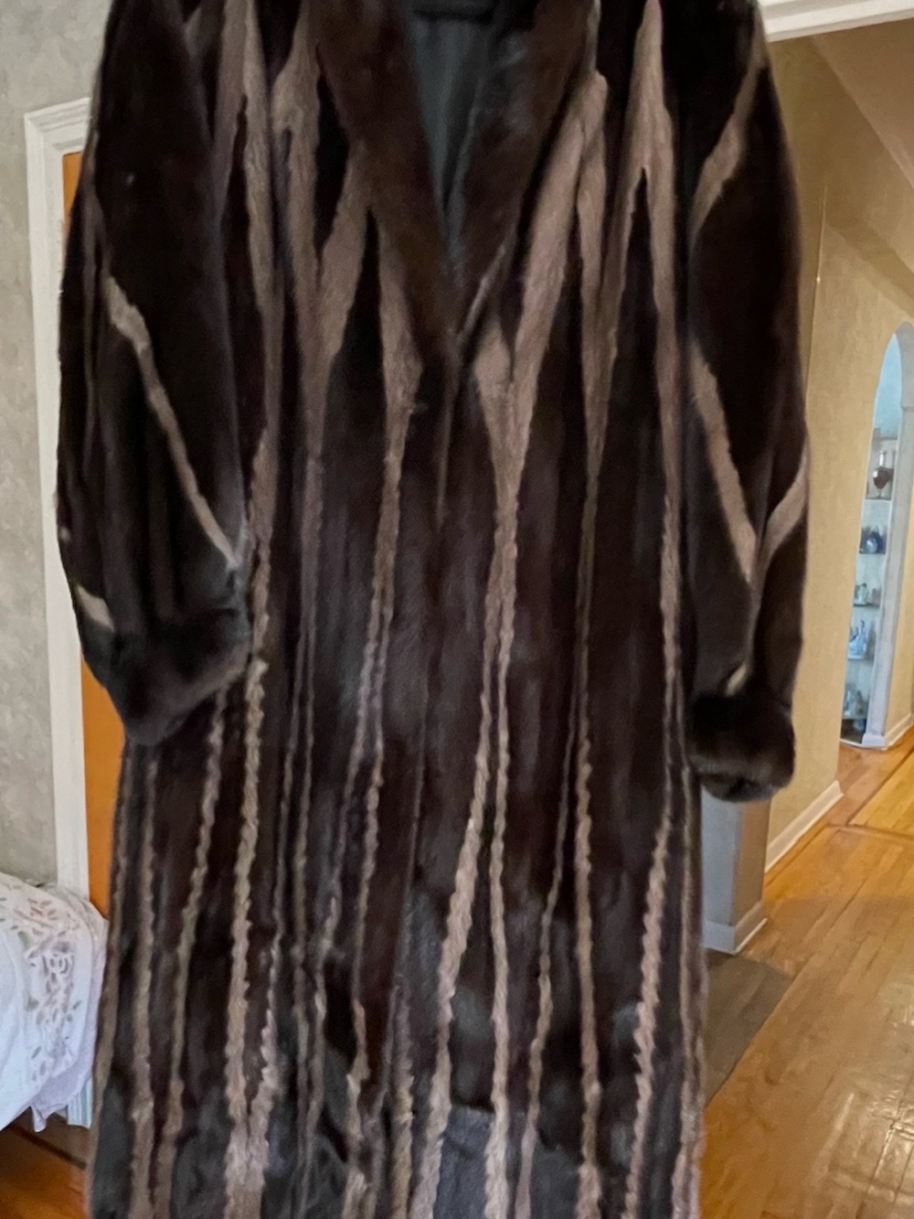 Mink coat brown/beige color